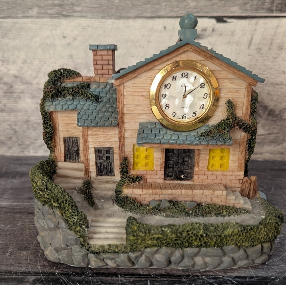 Charming Resin SchoolHouse Clock